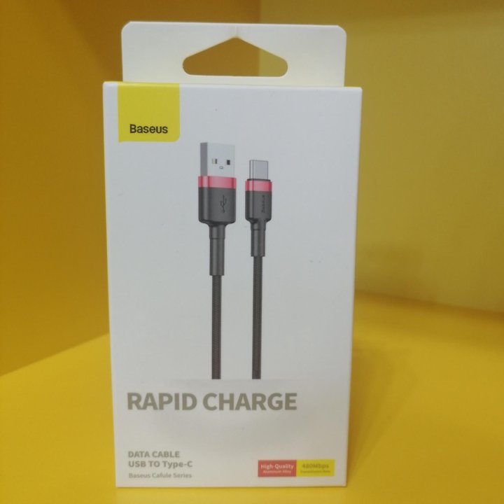 Кабель Baseus Cafule Cable Type-C 2A 2m