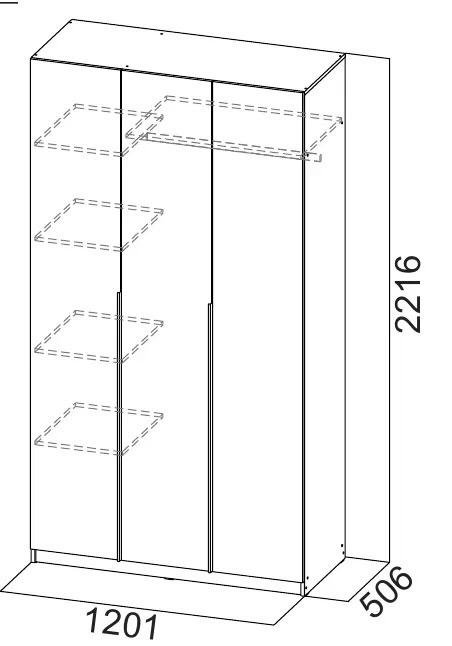 Шкаф ШК-5 1.2 м. Графит серый