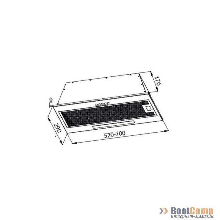 Вытяжка встраиваемая EVELUX INTEGRAL 80 B