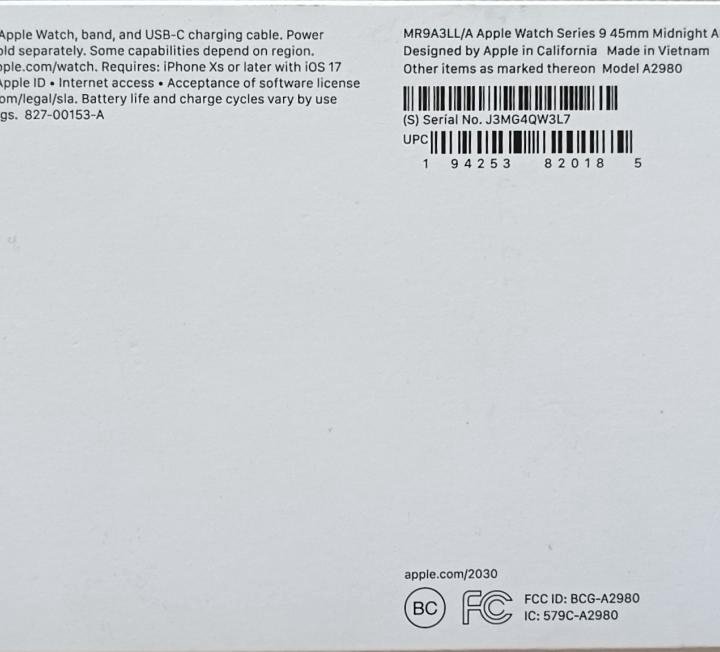 Часы Apple watch series 9 45mm midnight aluminium