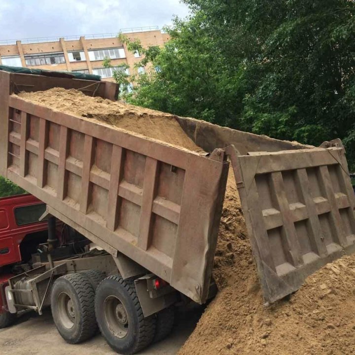 Доставляем горный кильдямский речной песок щебень