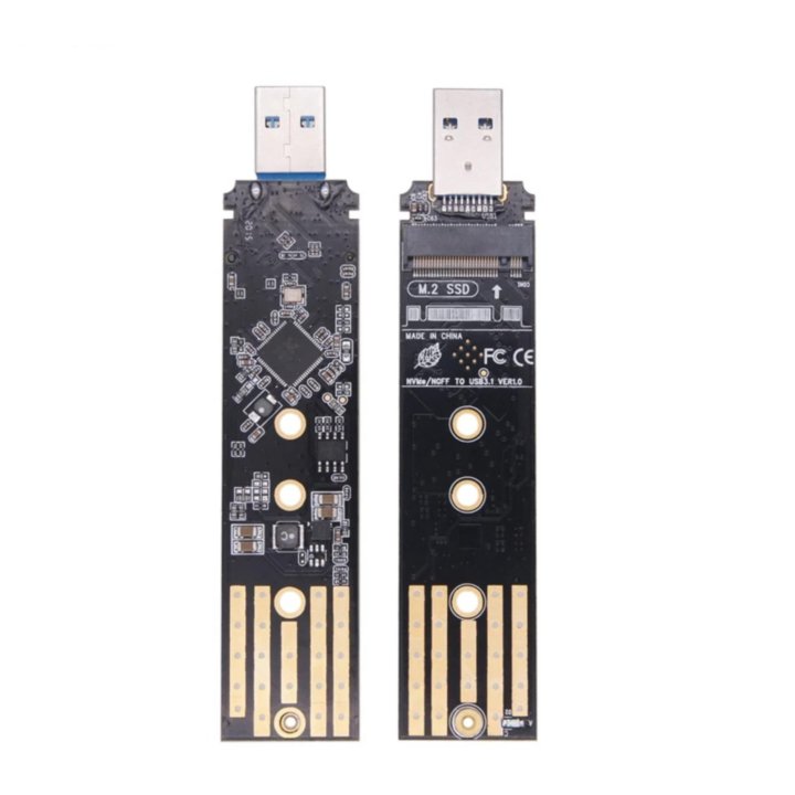 2в1 USB3.1 адаптер M.2 SSD с поддержкой NVMe SATA