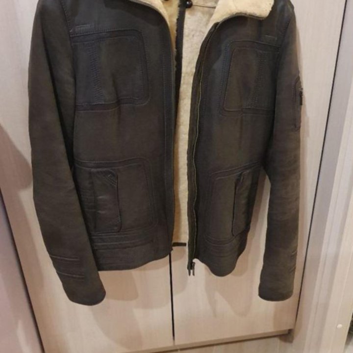 Дубленка со съемным капюшоном(Пилот)