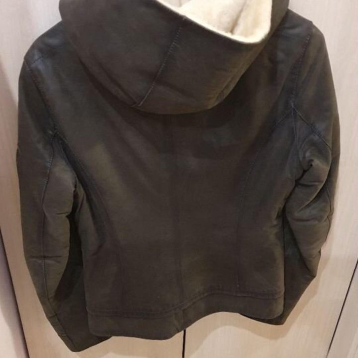 Дубленка со съемным капюшоном(Пилот)