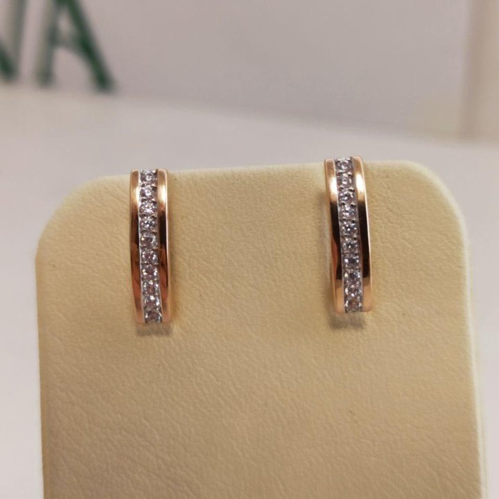 Серьги 585, 2.41гр, с клеймом и пробой