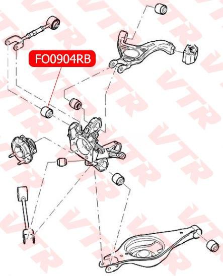 Плавающий сб. цапфы задней подвески VTR FO0904RB