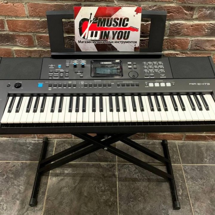 Синтезатор Yamaha PSR 473 + Стойка