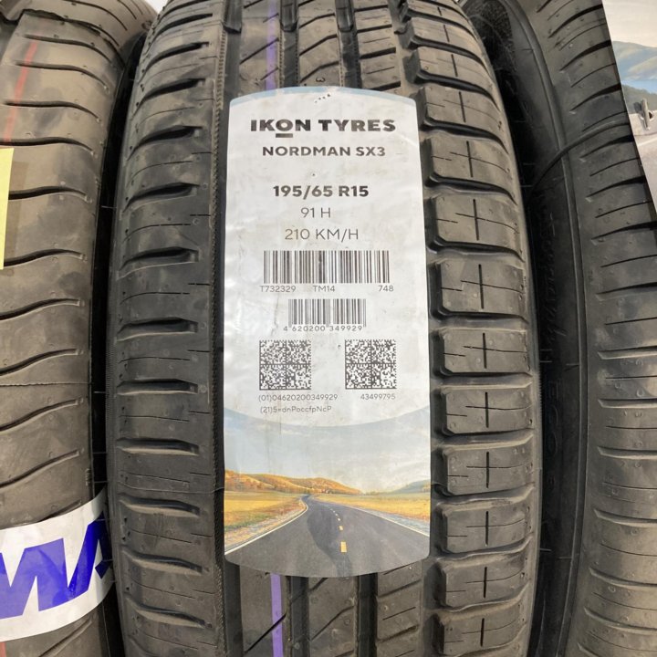 Новые летние шины 195/65R15 Ikon Nordman Sx3