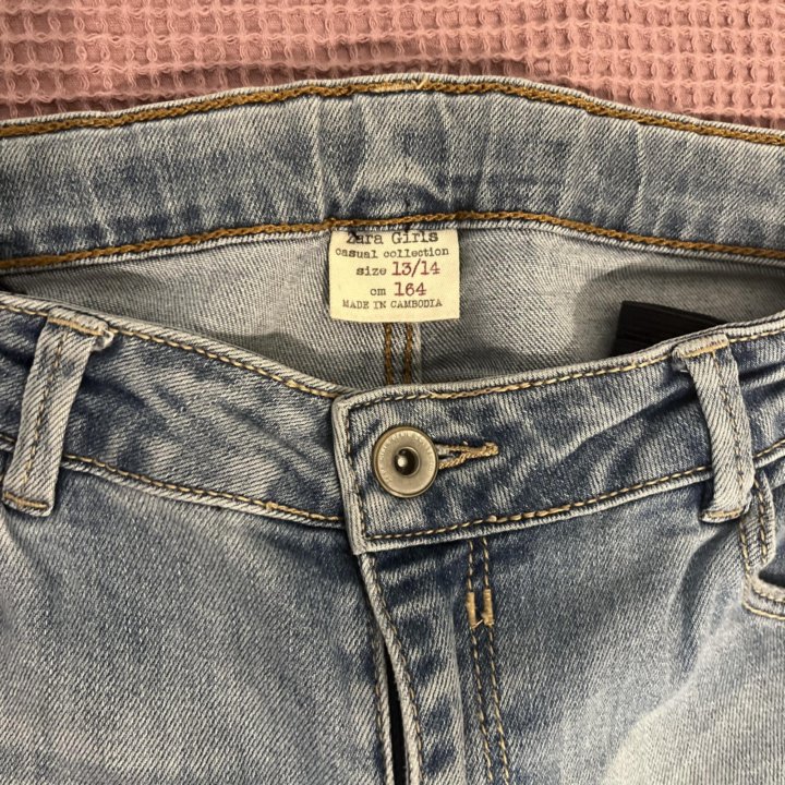 Голубые джинсы Zara, на 164 см