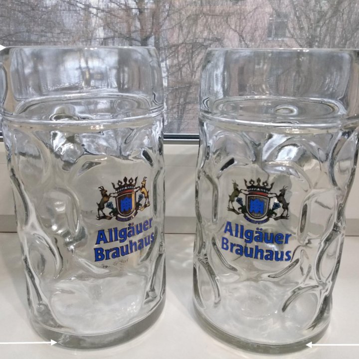 Большая пивная кружка ALLGAUER BRAUHAUS - 1 л.