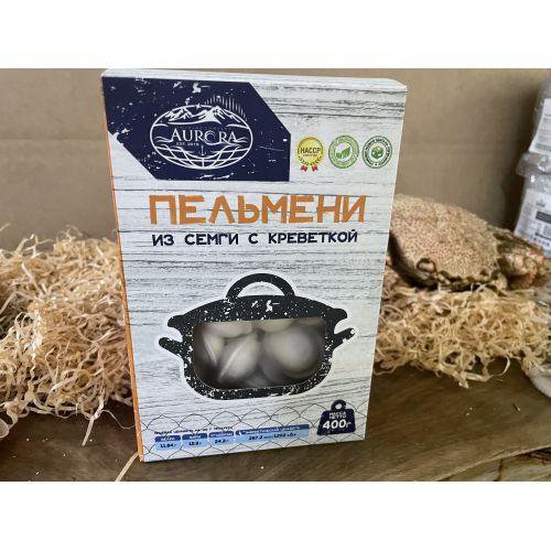 Пельмени из семги с креветкой, 400 гр.