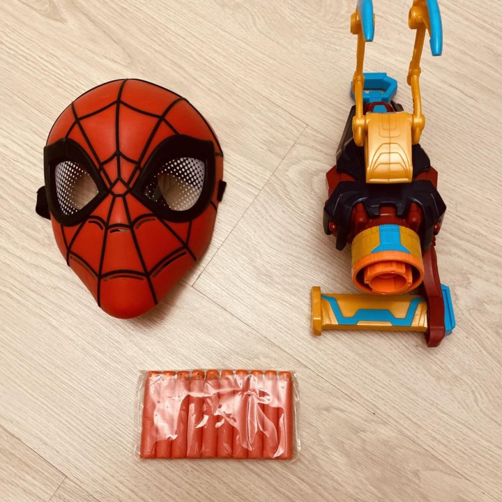 Комплект Маска spider man + Nerf