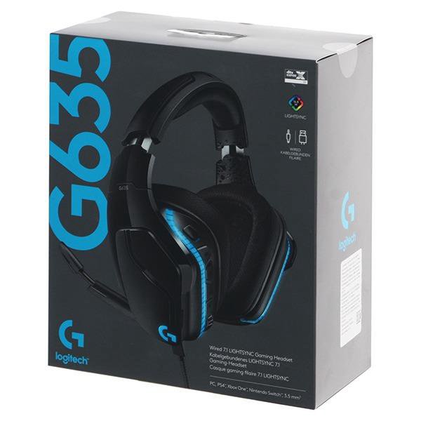 Игровые наушники «Logitech G635» с подсветкой