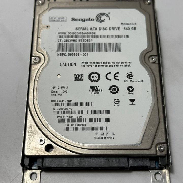 Внешний жесткий диск Seagate SATA HDD 640