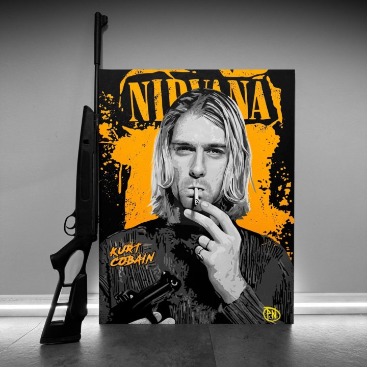 Картина на холсте NIRVANA, 70х90см,акрил