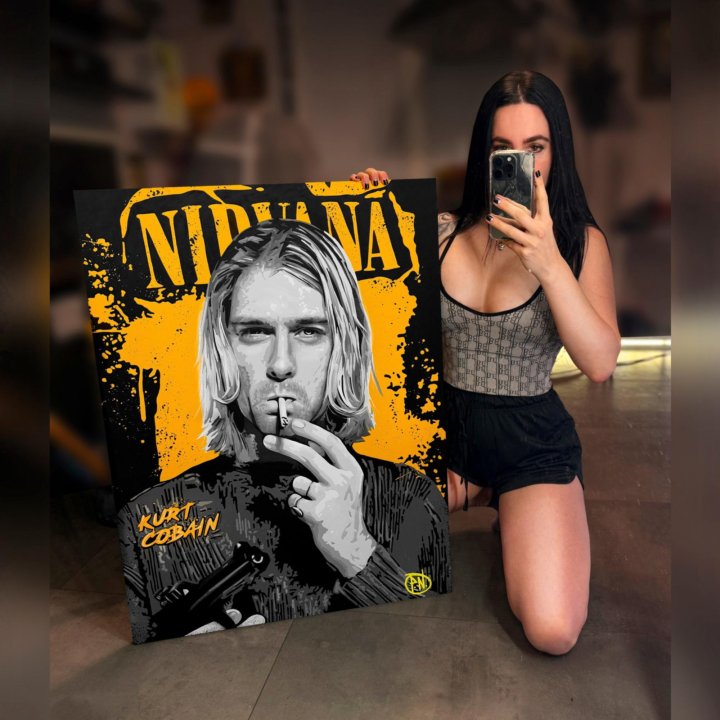 Картина на холсте NIRVANA, 70х90см,акрил