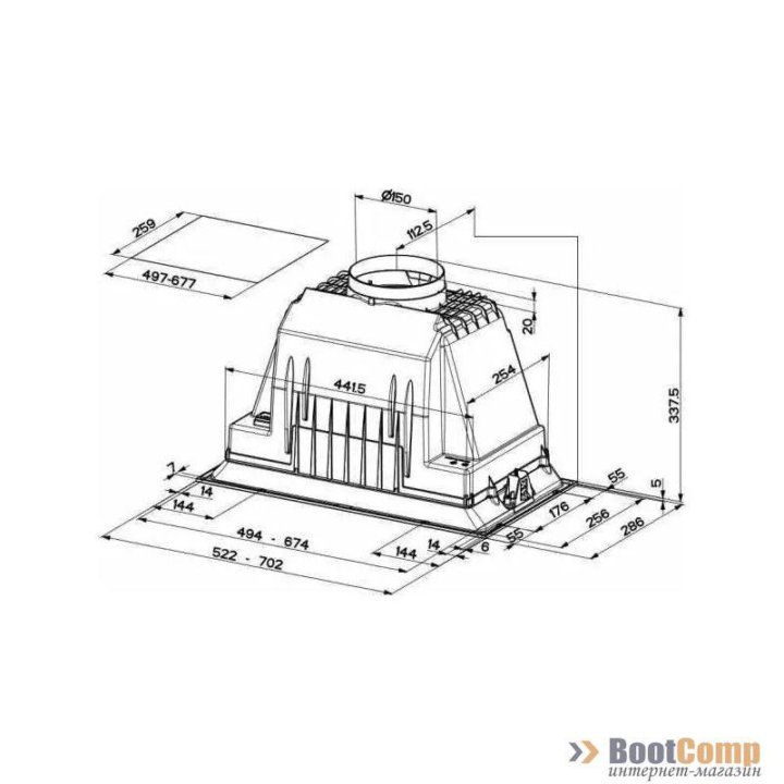 Вытяжка встраиваемая FABER INKA PLUS HC X A52