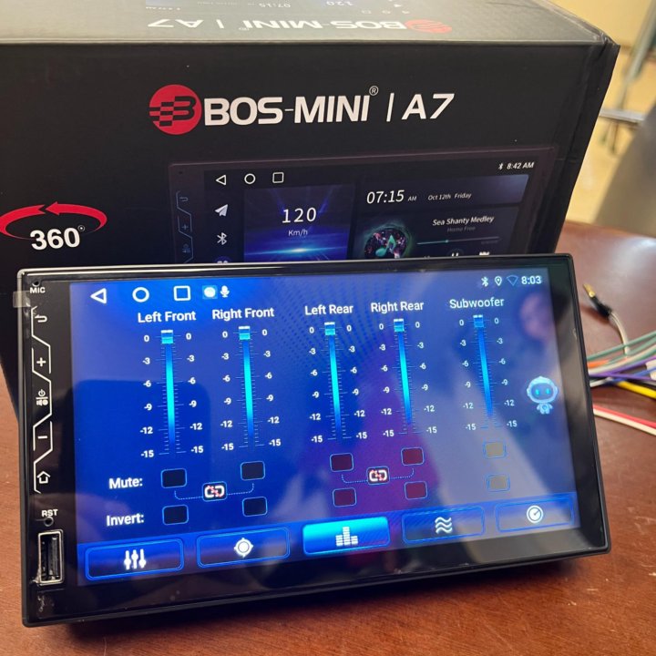 Магнитола BOS-mini A7 DSP, 7