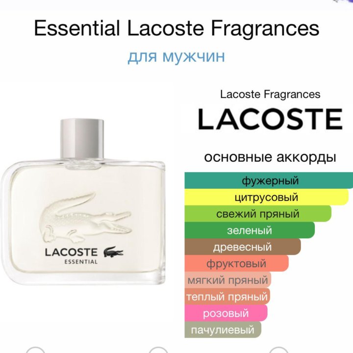 Мужские духи Essential Lacoste 125 мл. Оригинал