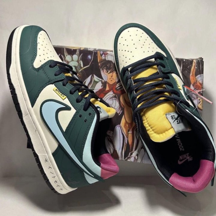 Кроссовки Nike Dunk аниме LUX кожа новые