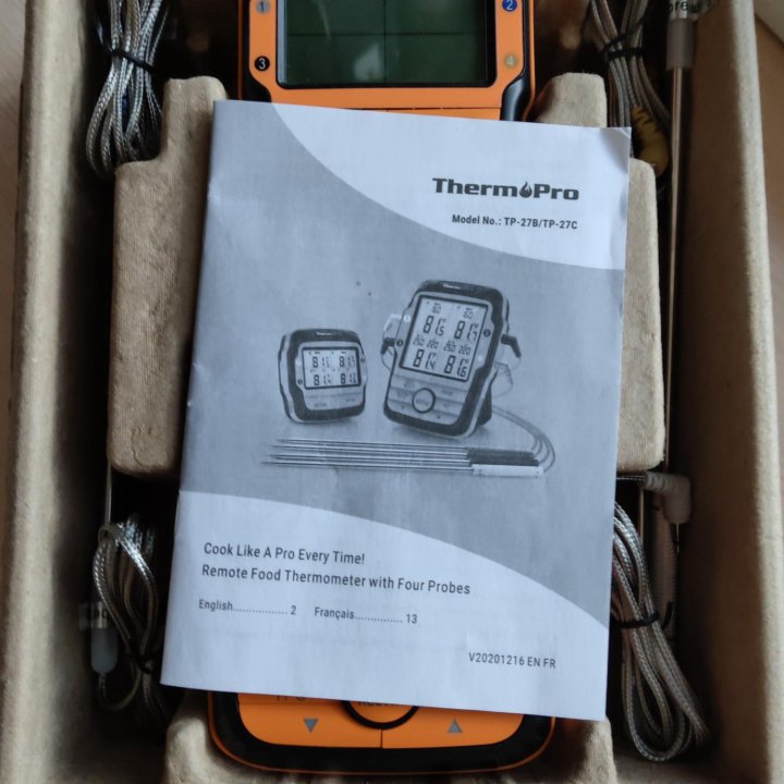 Термометр ThermoPro TP27C, 4 щупа, беспр. дисплей