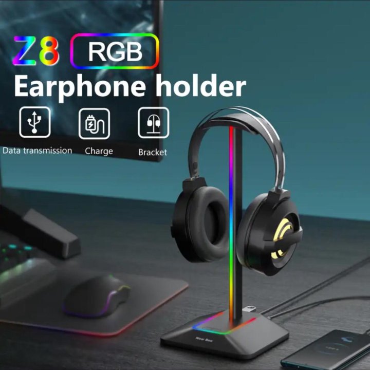 Подставка для наушников с RGB подсветкой Z8