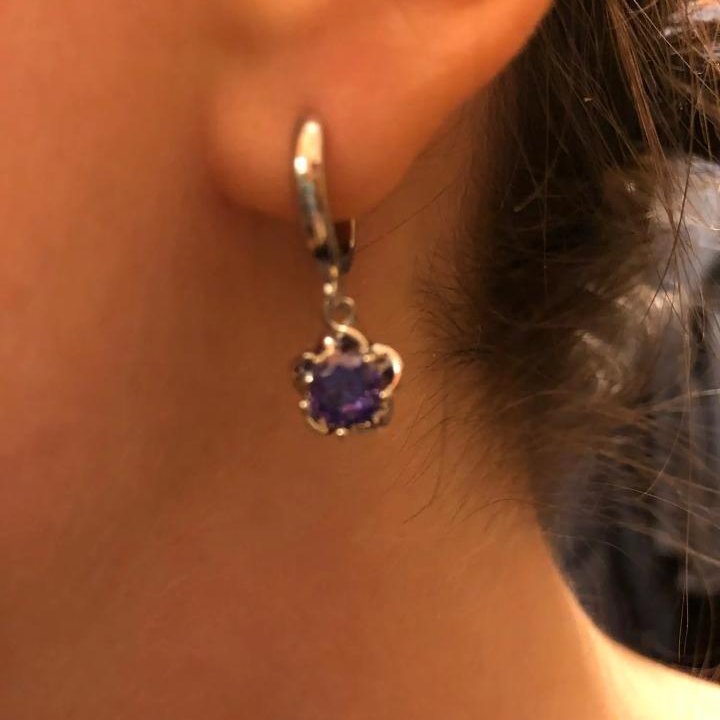 Серьги с цирконом