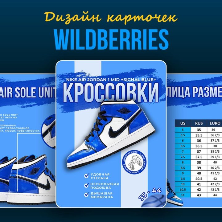 Дизайн карточки товара Wildberries и OZON