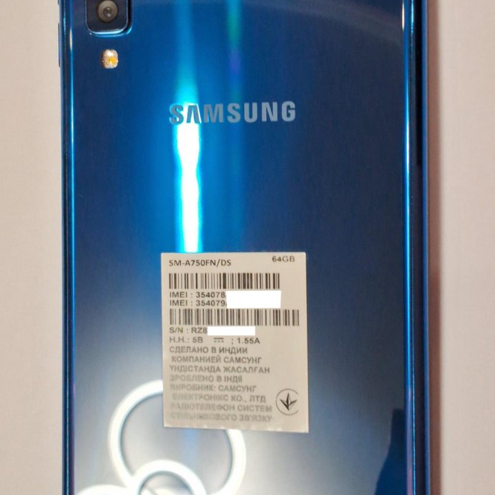 SAMSUNG A7 (2018) 4/64 GB (SM-A750FN/DS) синий