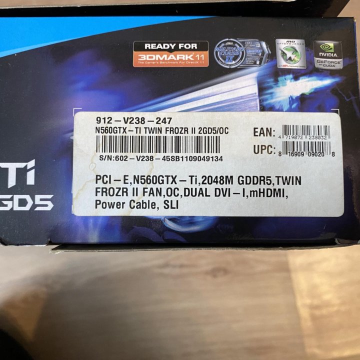 Видеокарта MSI N560GTX-Ti Twin Frozr II 2GD5/OC 2