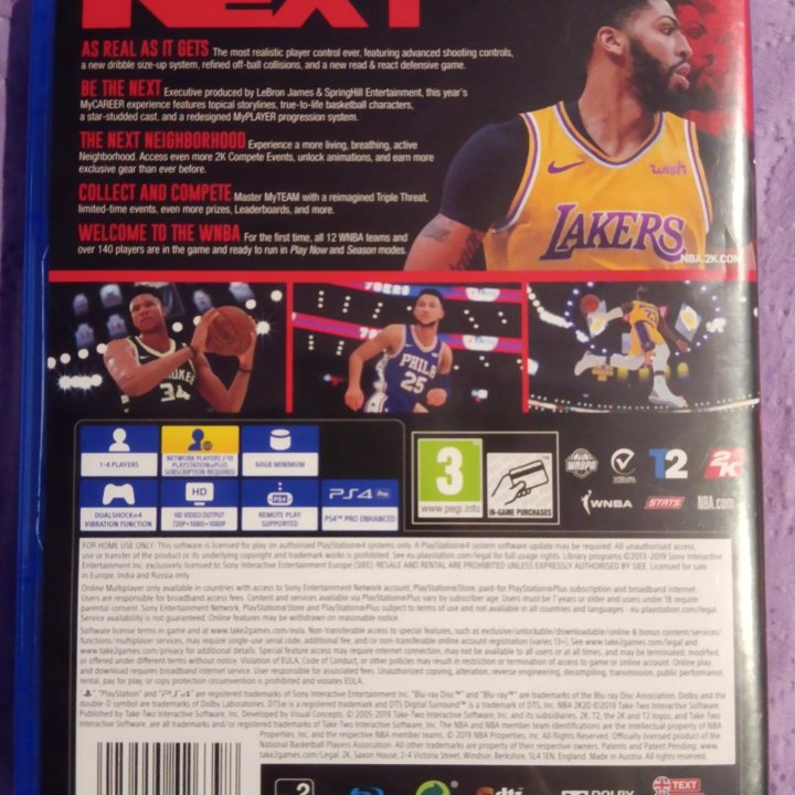 Диск NBA 20 ps4