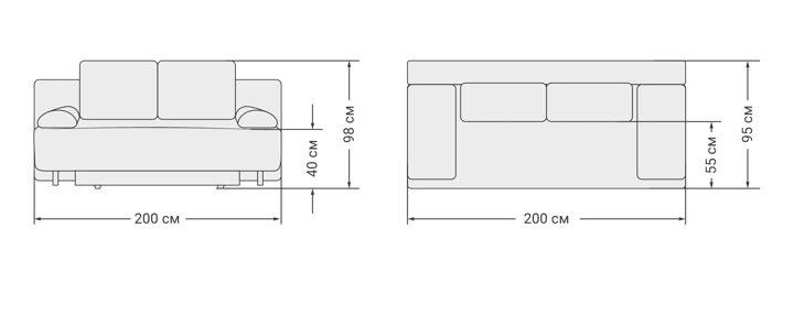 Диван-кровать еврокнижка