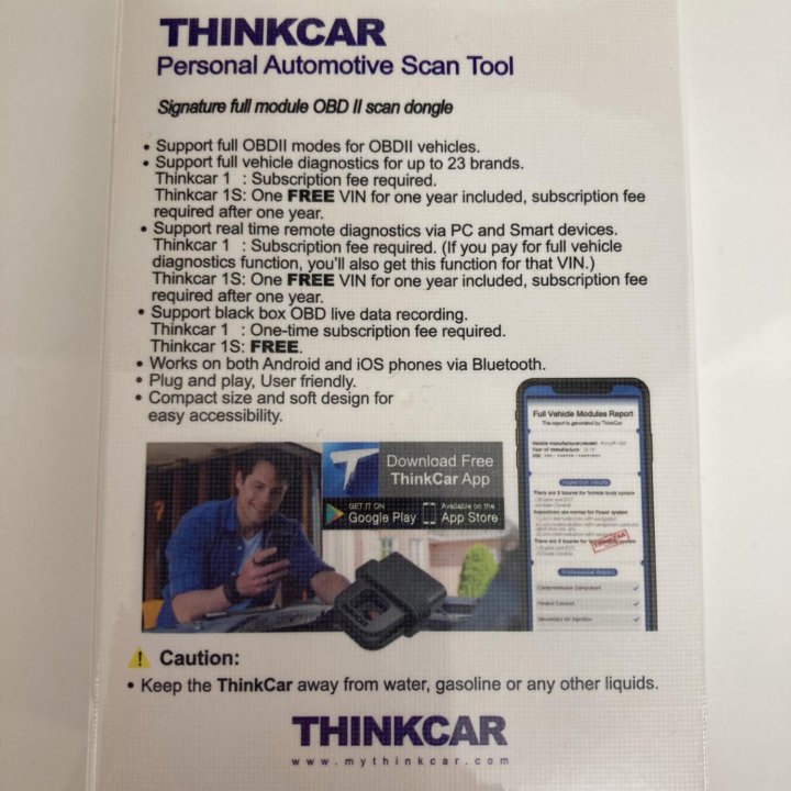 Дагностический сканер Thinkcar 1s