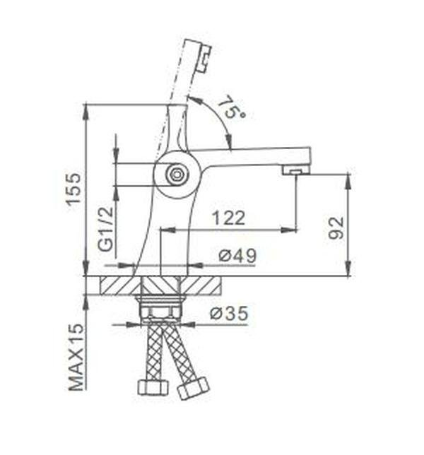 Смеситель с душевой лейкой Frap F1252