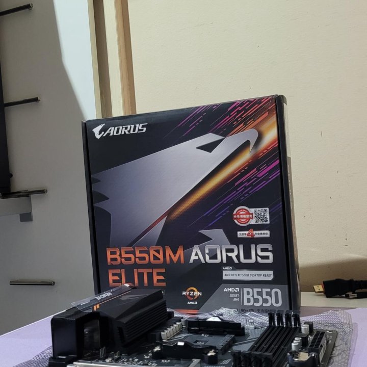 Новая плата Gigabyte B550m Aorus elite