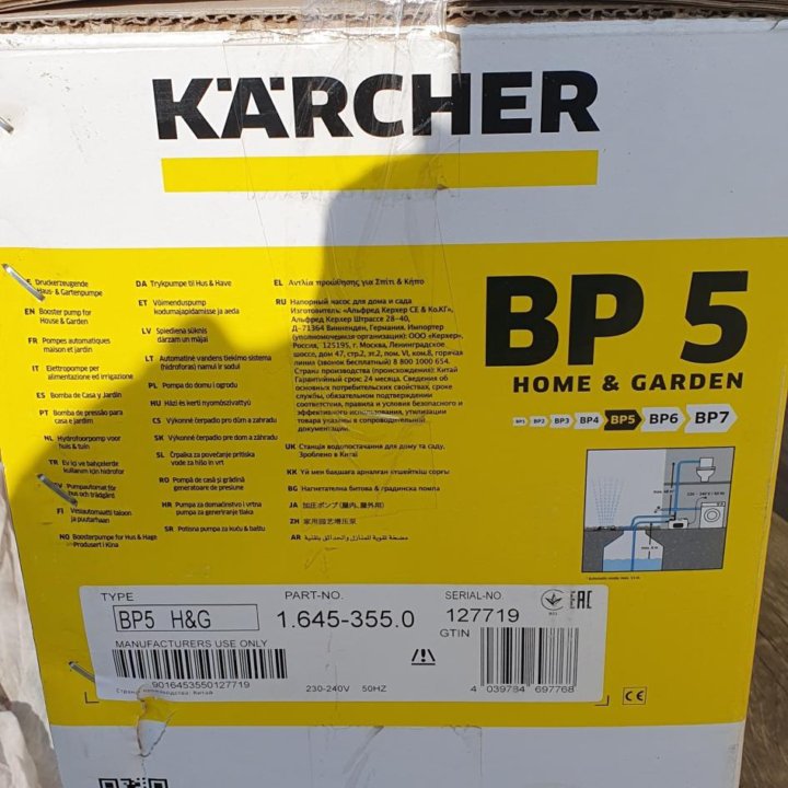 Насос водяной. Karcher