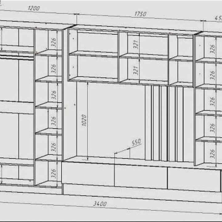 Новая гостиная горка стенка 3,4 м