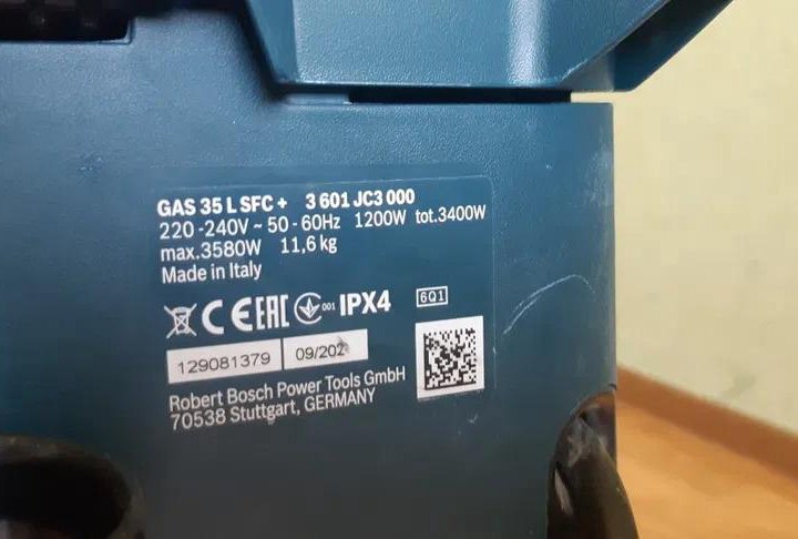 Пылесос строительный BOSCH GAS 35 L SFC+