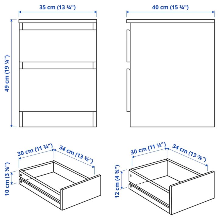 Тумбочка IKEA белая