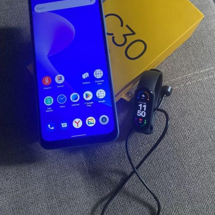 Телефон Realme C30s часы в подарок