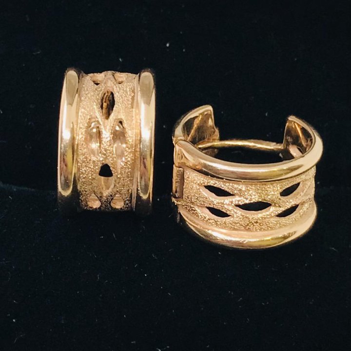 Серьги золото