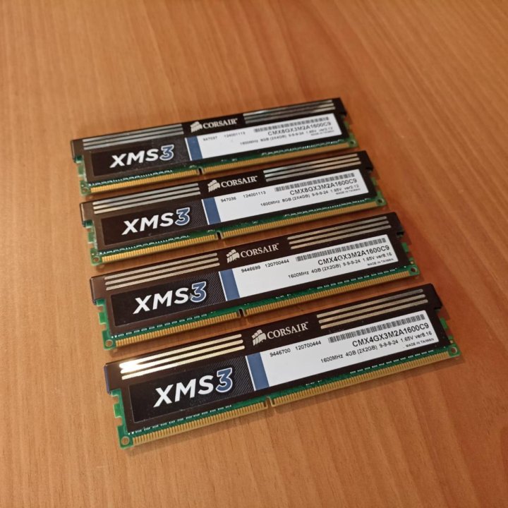 Оперативная память Corsair ddr3 4gb и 8gb 1600mhz