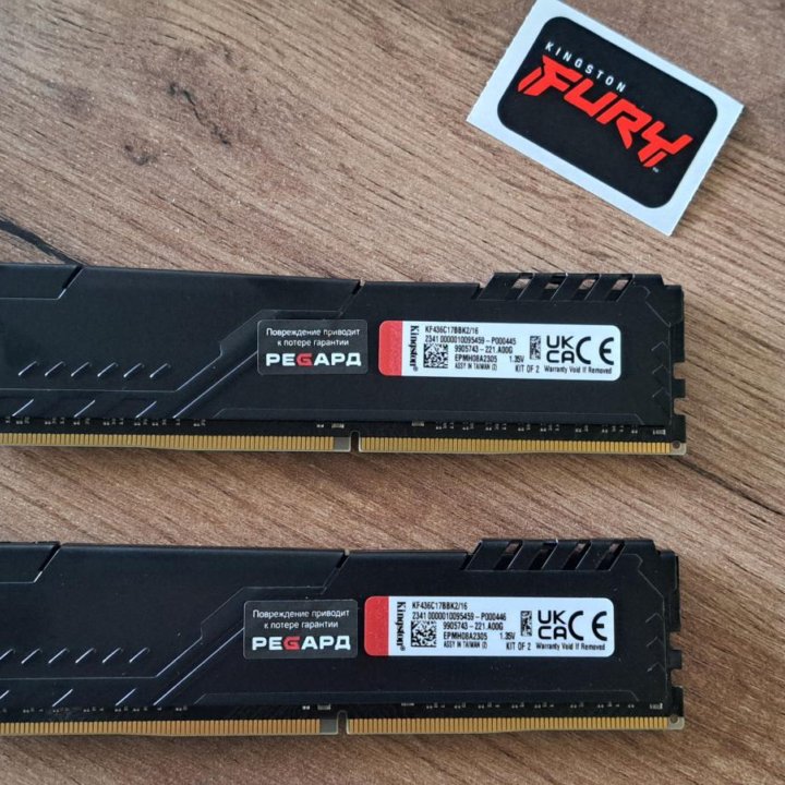 Оперативная память 16GB DDR4 3600MHZ Kingston Fury