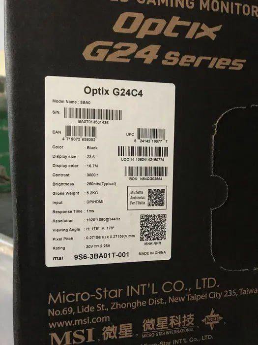 Монитор MSI optix g24c4