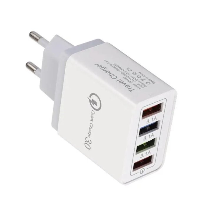  Адаптеры сетевые на 1-6 USB-порта 220 V евро