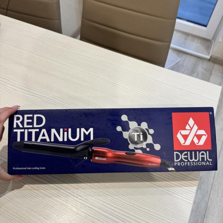 Плойка для волос dewal professional red titanium