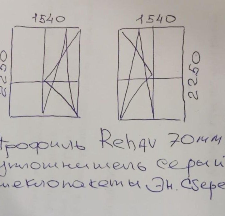 Имеется в наличии два французских окна. Профиль Р,