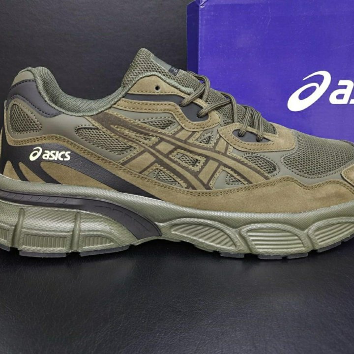 Кроссовки Asics большие размеры артикул 125 олив