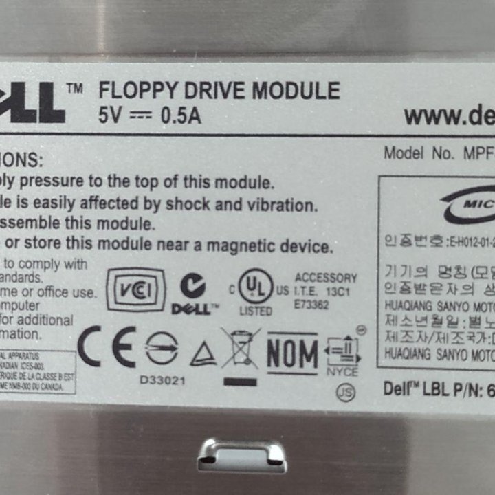 Флоппи дисковода FDD Dell MPF82E