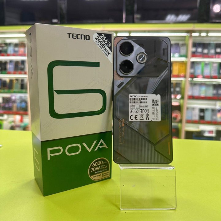 Tecno Pova 6 12/256Gb 108Мпикс 6000mAh NFC 6.8